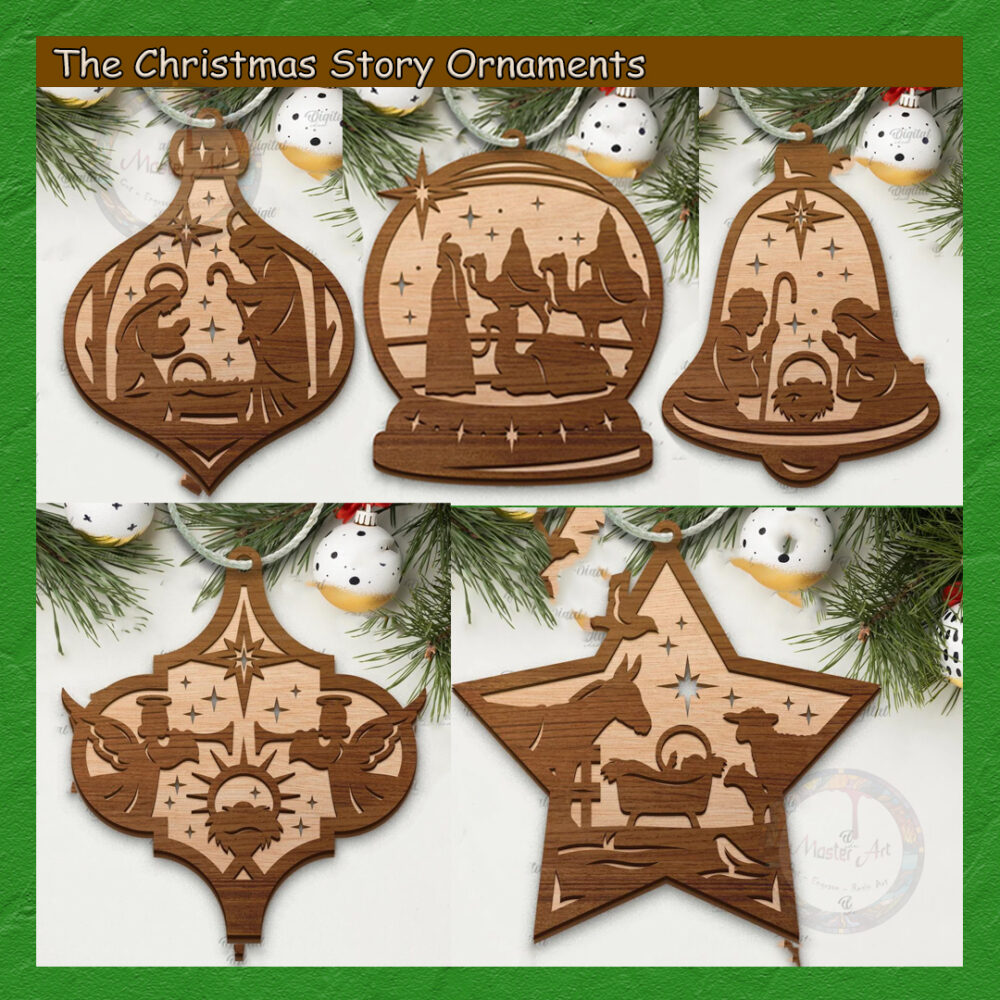 Christmas Tree Ornaments 9 Designs - Image 2